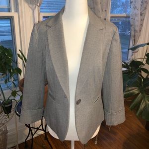 LOFT 3/4 Length Grey Blazer